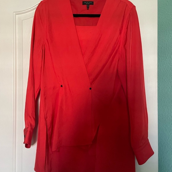 Rag & Bone Elegant Red Women's Top Size Large - Picture 5 of 7
